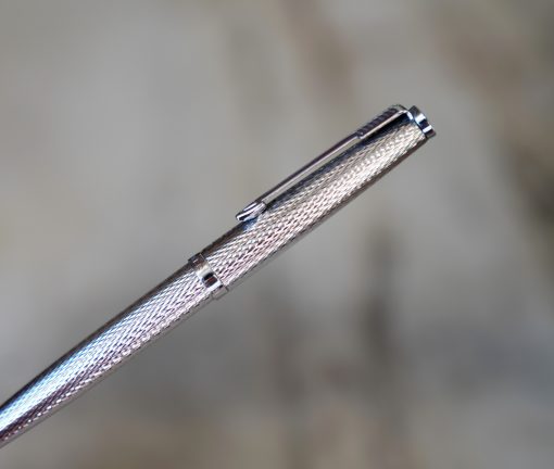 STYLO BILLE PARKER 35 PL. ARGENT - FINITION GRAIN D'ORGE - RARE VERSION