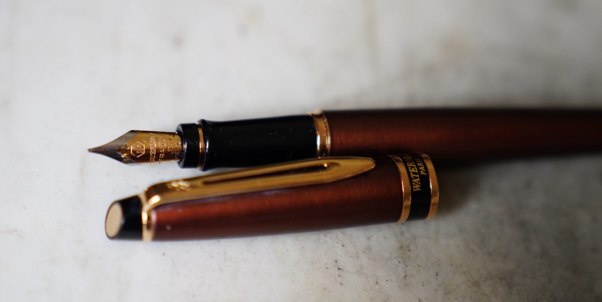 STYLO PLUME WATERMAN EXPERT EN LAQUE BRONZE FINITION BROSSEE – Image 2