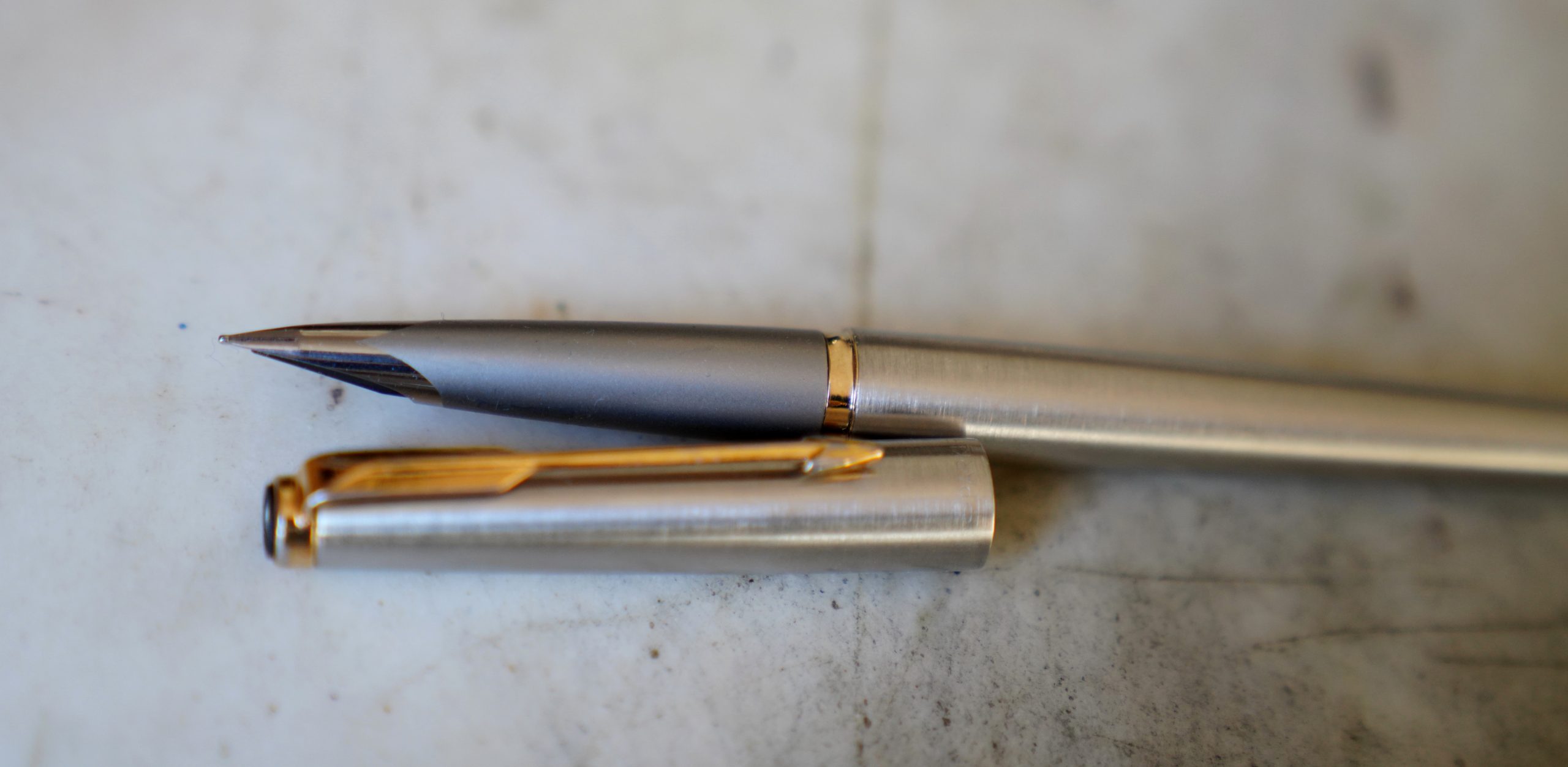 STYLO PLUME PARKER FALCON - METAL CHROME & PL. OR 18 CARATS - DESIGN SUPERBE – Image 2