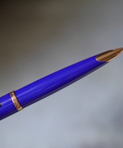 Stylo porte-mines Waterman Carène en laque bleu royal & métal plaqué or 18 carats – vue 2