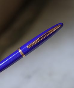 Stylo porte-mines Waterman Carène en laque bleu royal & métal plaqué or 18 carats